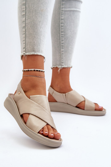 Zazoo 40392 dames sandalen zandkleurig