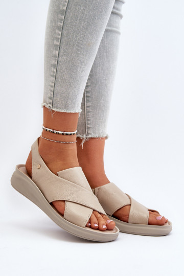 Zazoo 40392 dames sandalen zandkleurig 2