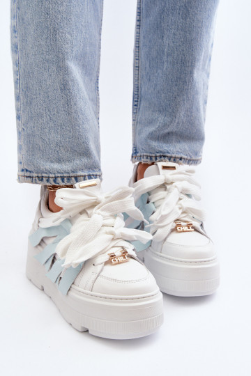 Zazoo 2F-7033 sportschoenen met platform blauwe kleur