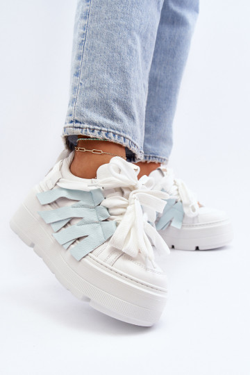 Zazoo 2F-7033 sportschoenen met platform blauwe kleur 2