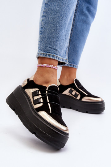 Zazoo 1833 Sneakers model schoenen Dames Leer met trendy massieve zolen zInart