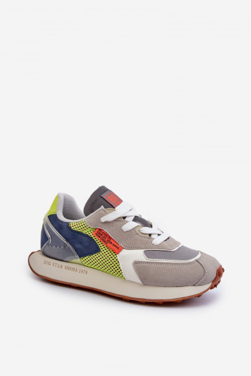 Heren sportschoenen met Memory Foam systeem Big Star NN174344 grijze kleur