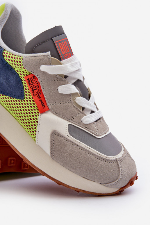 sportschoenen Sneakers model schoenen Het heeftnnen Memory Foam System Big Star NN174344 grijs sportschoenen Sneakers model schoenen Het heeftnnen Memory Foam System Big Star NN174344 grijs