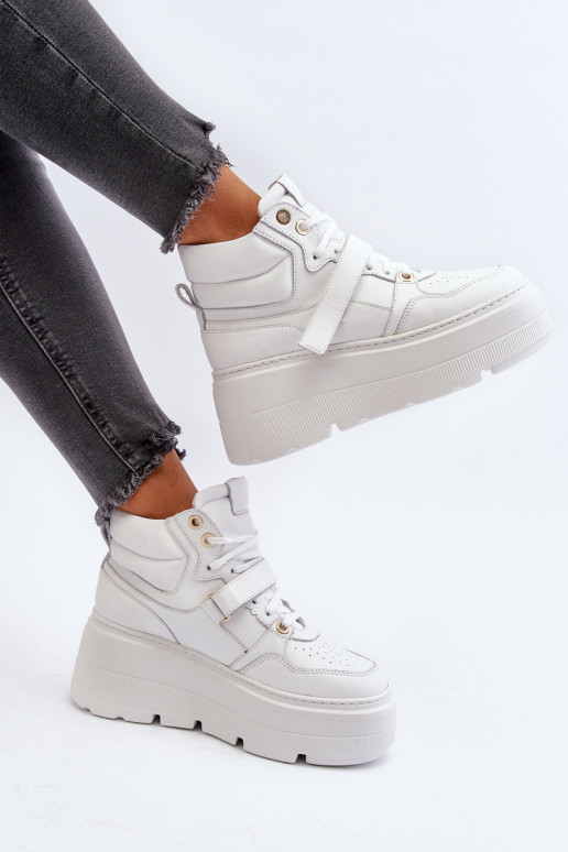 Zazoo 3450 Leer Sneakers model schoenen Dames Initte kleur Zazoo 3450 Leer Sneakers model schoenen Dames Initte kleur