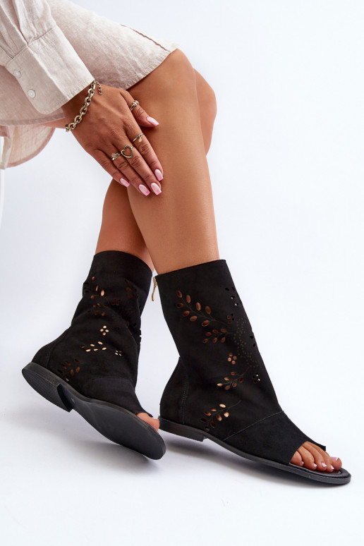 Zazoo 3437 Dames Sandalen van suède met laarzen Opar het kasteel zInart Zazoo 3437 Dames Sandalen van suède met laarzen Opar het kasteel zInart