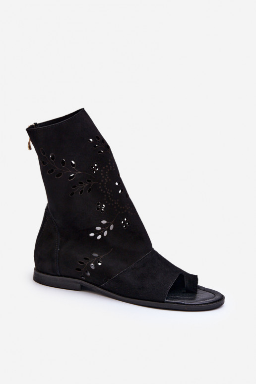 Zazoo 3437 Dames Sandalen van suède met laarzen Opar het kasteel zInart Zazoo 3437 Dames Sandalen van suède met laarzen Opar het kasteel zInart