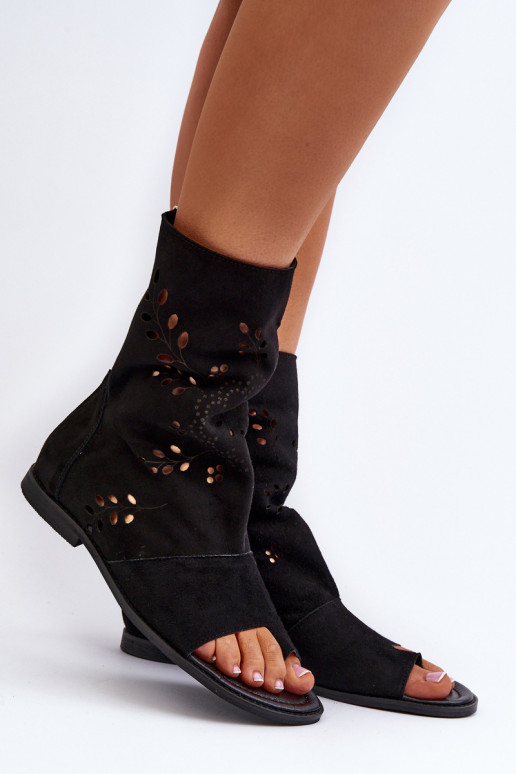 Zazoo 3437 Dames Sandalen van suède met laarzen Opar het kasteel zInart Zazoo 3437 Dames Sandalen van suède met laarzen Opar het kasteel zInart