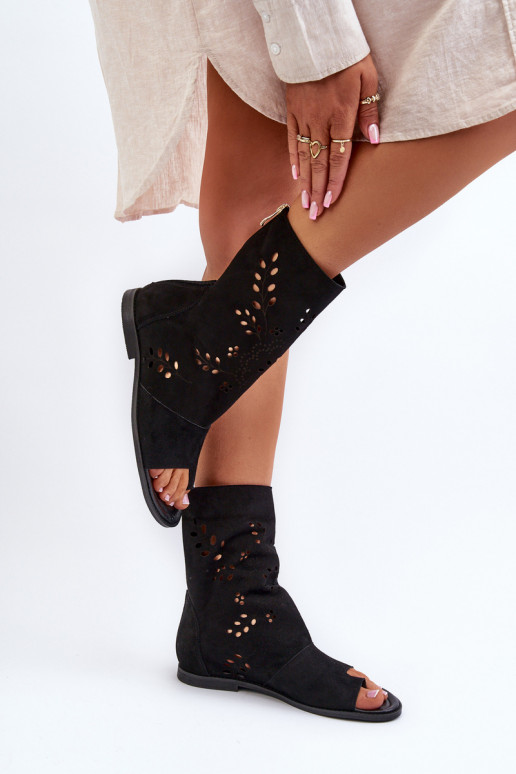 Zazoo 3437 Dames Sandalen van suède met laarzen Opar het kasteel zInart Zazoo 3437 Dames Sandalen van suède met laarzen Opar het kasteel zInart