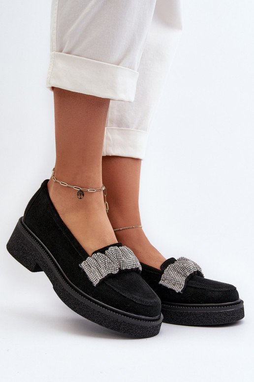 Zazoo 3419 dames mocassins van suède Met decoratieve streep zInart Zazoo 3419 dames mocassins van suède Met decoratieve streep zInart