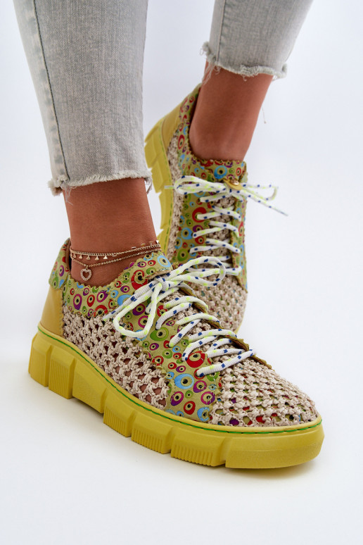 Dames Leer schoenen Het heeftciejka 05850-09 Limoen Dames Leer schoenen Het heeftciejka 05850-09 Limoen