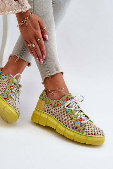 Dames Leer schoenen Het heeftciejka 05850-09 Limoen 2