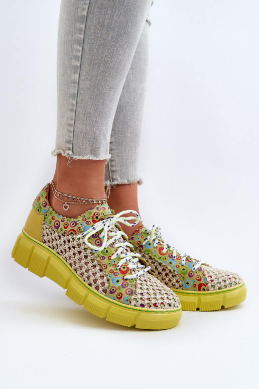 Dames Leer schoenen Het heeftciejka 05850-09 Limoen Dames Leer schoenen Het heeftciejka 05850-09 Limoen