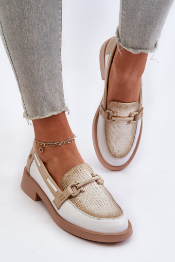 Leer Mocassins schoenen Dames Het heeftciejka 06493-11 INit-beige