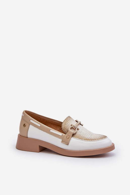 Leer Mocassins schoenen Dames Het heeftciejka 06493-11 INit-beige