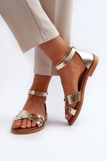 Zazoo 40378 gelijk aan Dames sandalen Dames gouden kleur 2