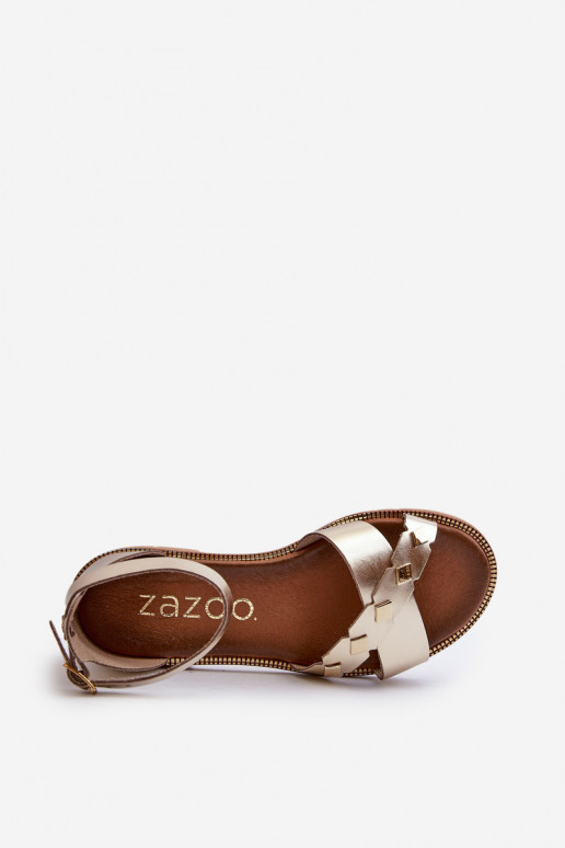 Zazoo 40378 gelijk aan Dames sandalen Dames gouden kleur Zazoo 40378 gelijk aan Dames sandalen Dames gouden kleur