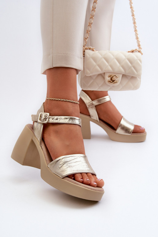 Zazoo 40386 Dames Dames sandalen Op Klok gouden kleur Zazoo 40386 Dames Dames sandalen Op Klok gouden kleur