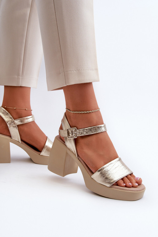 Zazoo 40386 Dames Dames sandalen Op Klok gouden kleur Zazoo 40386 Dames Dames sandalen Op Klok gouden kleur