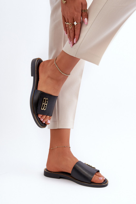 Zazoo 40384 Elegante stijl Leren pantoffels Dames zInart Zazoo 40384 Elegante stijl Leren pantoffels Dames zInart