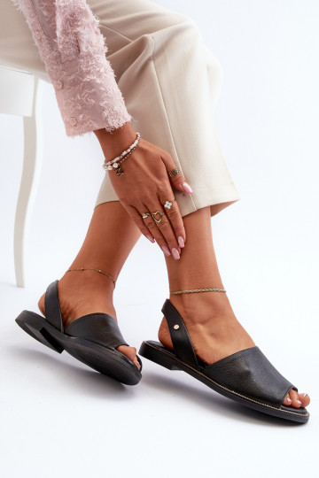Leren instapslippers zwart Lemar Alivia 2