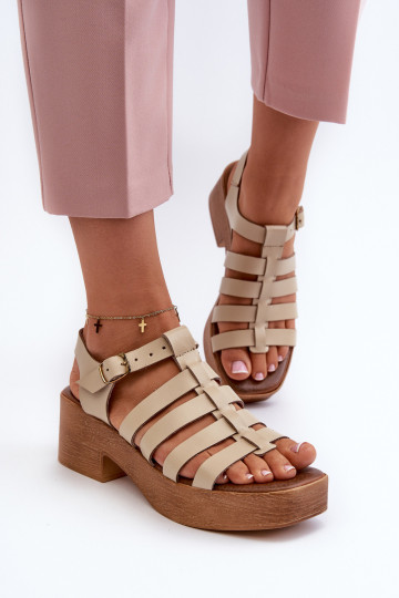 Zazoo 40410 dames sandalen zandkleur