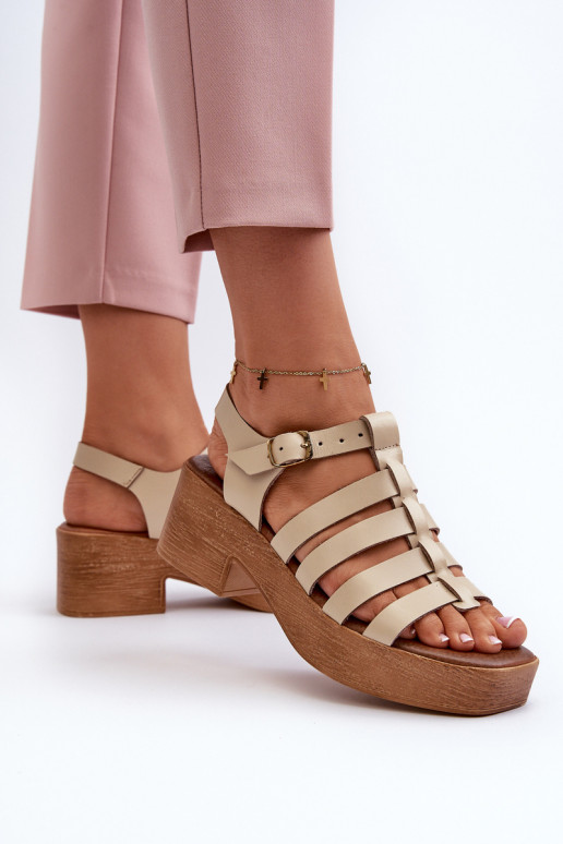 Zazoo 40410 Dames sandalen Dames beige Zazoo 40410 Dames sandalen Dames beige