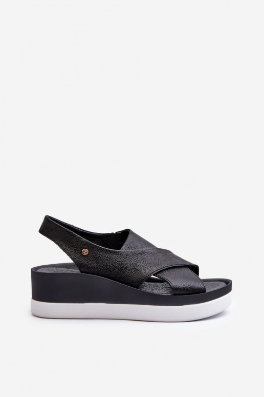 Zazoo 40256 Leer Platform sandalen zInart Zazoo 40256 Leer Platform sandalen zInart