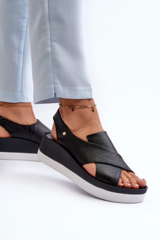 Zazoo 40256 Leer Platform sandalen zInart Zazoo 40256 Leer Platform sandalen zInart