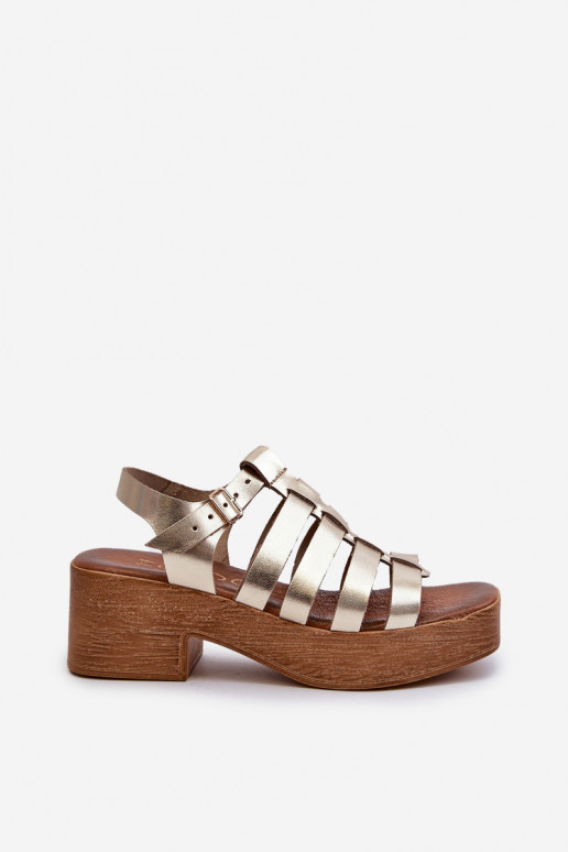 Zazoo 40410 Dames sandalen Dames gouden kleur Zazoo 40410 Dames sandalen Dames gouden kleur