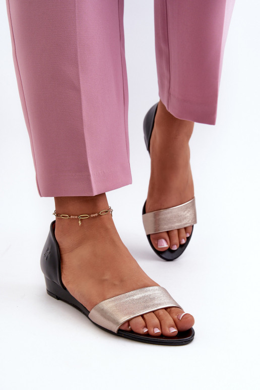 Dames sandalen Het heeftciejka 1971-67 ZInart en-gouden kleur Dames sandalen Het heeftciejka 1971-67 ZInart en-gouden kleur