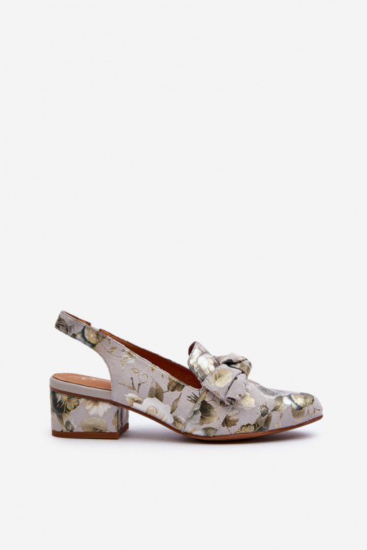 Dames Dames sandalen Op een lage hak met bloemen Het heeftciejka N6539-38 groene kleur Dames Dames sandalen Op een lage hak met bloemen Het heeftciejka N6539-38 groene kleur