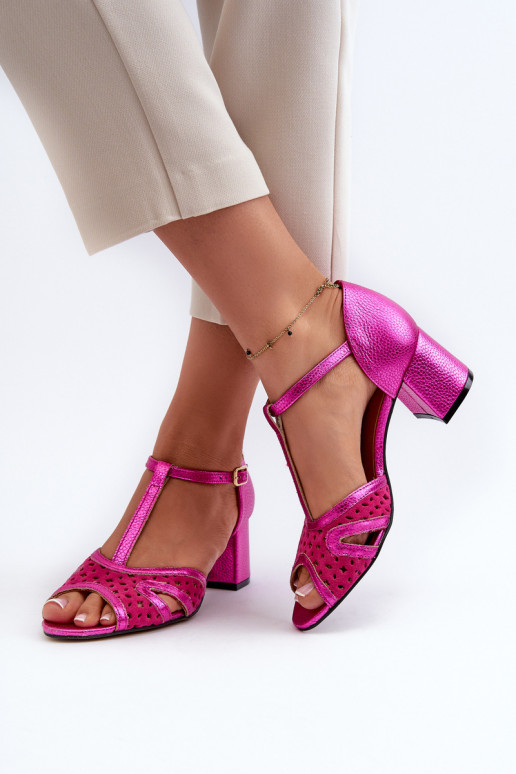 sandalen Leer Dames met hakken Het heeftciejka 06551-15 roze sandalen Leer Dames met hakken Het heeftciejka 06551-15 roze