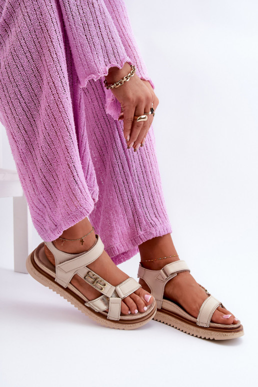 Zazoo 50103 Dames Dames sandalen met platform beige Zazoo 50103 Dames Dames sandalen met platform beige