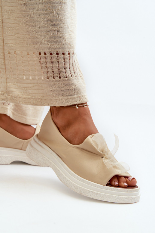 Zazoo 2939 Dames sandalen Dames met linten ivoor Zazoo 2939 Dames sandalen Dames met linten ivoor