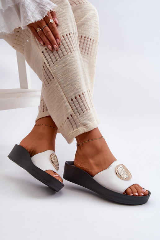 Zazoo 2920 Leren pantoffels Dames Op de INig Ze gouden kleurm Detalem Initte kleur Zazoo 2920 Leren pantoffels Dames Op de INig Ze gouden kleurm Detalem Initte kleur