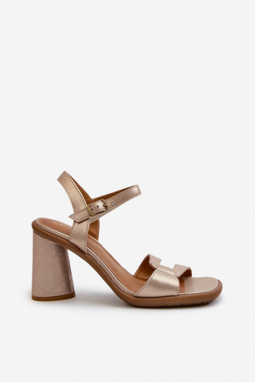 Damessandalen met hakken Het heeftciejka 06029-25 gouden kleur Damessandalen met hakken Het heeftciejka 06029-25 gouden kleur