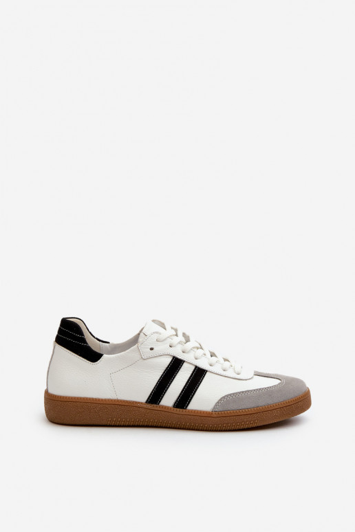 Zazoo N1068 Leer Laag Sneakers model schoenen Dames Initte kleur Zazoo N1068 Leer Laag Sneakers model schoenen Dames Initte kleur