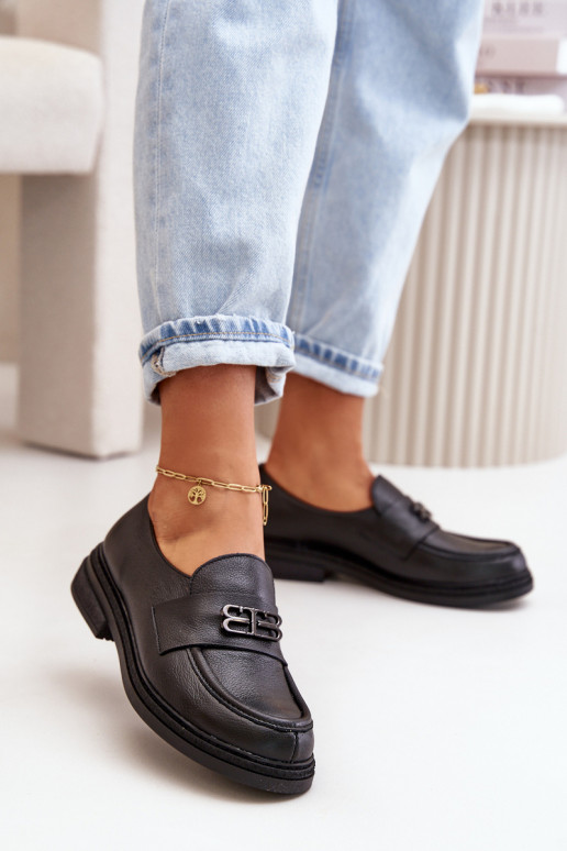 Zazoo 20174 Leer Elegante stijl schoenen Dames met brede hakken zInart Zazoo 20174 Leer Elegante stijl schoenen Dames met brede hakken zInart