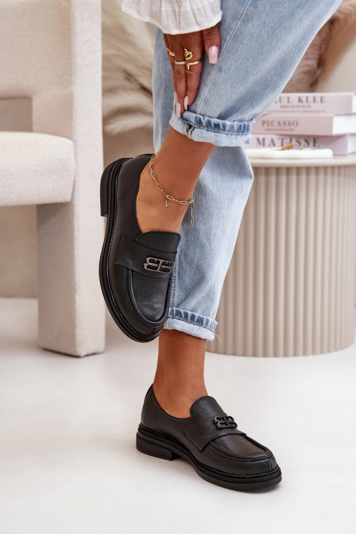 Zazoo 20174 Leer Elegante stijl schoenen Dames met brede hakken zInart Zazoo 20174 Leer Elegante stijl schoenen Dames met brede hakken zInart