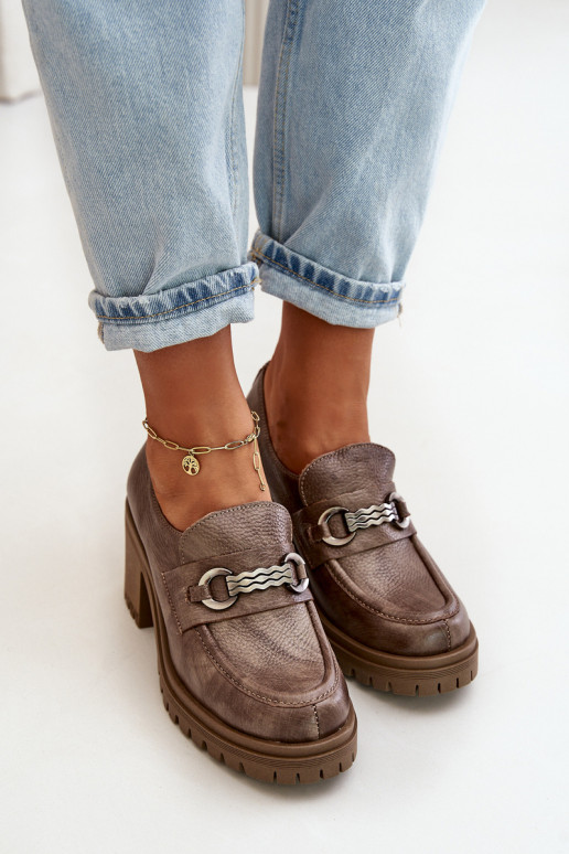 Zazoo 20175 schoenen Dames met hakken Echt leer beige Zazoo 20175 schoenen Dames met hakken Echt leer beige