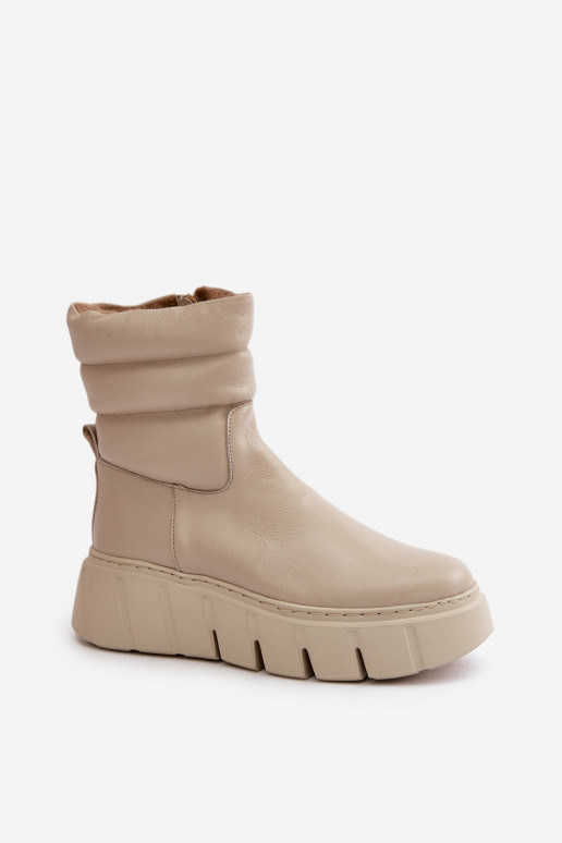 Zazoo 60512 Dameslaarzen van echt leer Opar het kasteel Inarm met vilt ivoor Zazoo 60512 Dameslaarzen van echt leer Opar het kasteel Inarm met vilt ivoor