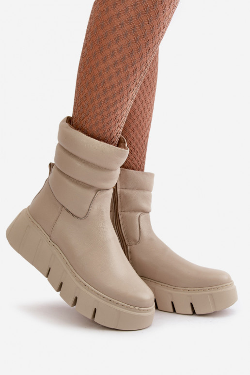 Zazoo 60512 Dameslaarzen van echt leer Opar het kasteel Inarm met vilt ivoor Zazoo 60512 Dameslaarzen van echt leer Opar het kasteel Inarm met vilt ivoor