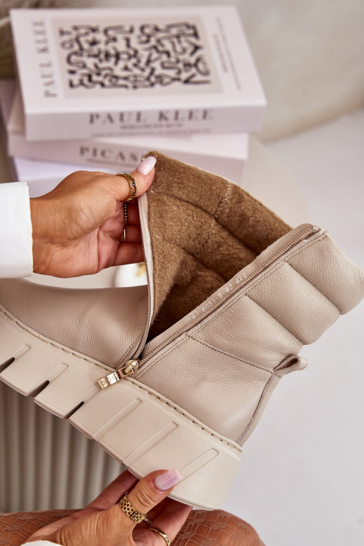 Zazoo 60512 Dameslaarzen van echt leer Opar het kasteel Inarm met vilt ivoor Zazoo 60512 Dameslaarzen van echt leer Opar het kasteel Inarm met vilt ivoor