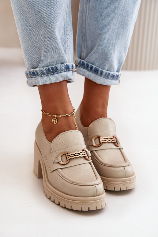 Zazoo 20175 schoenen Dames met hakken Echt leer ivoor Zazoo 20175 schoenen Dames met hakken Echt leer ivoor