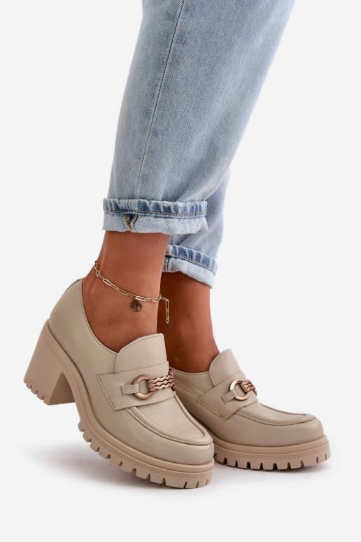 Zazoo 20175 schoenen Dames met hakken Echt leer ivoor Zazoo 20175 schoenen Dames met hakken Echt leer ivoor