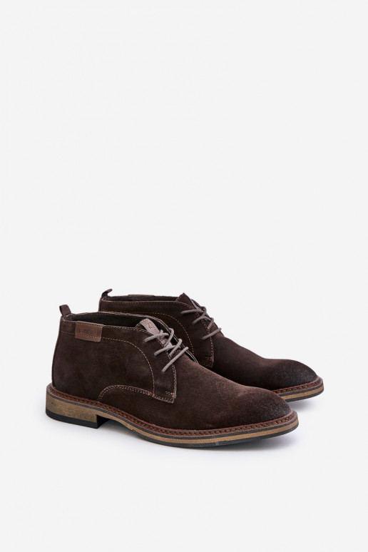 Suede schoenen Het heeftnnen met veters Big Star OO174145 donker bruin Suede schoenen Het heeftnnen met veters Big Star OO174145 donker bruin