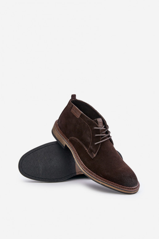 Suede schoenen Het heeftnnen met veters Big Star OO174145 donker bruin Suede schoenen Het heeftnnen met veters Big Star OO174145 donker bruin