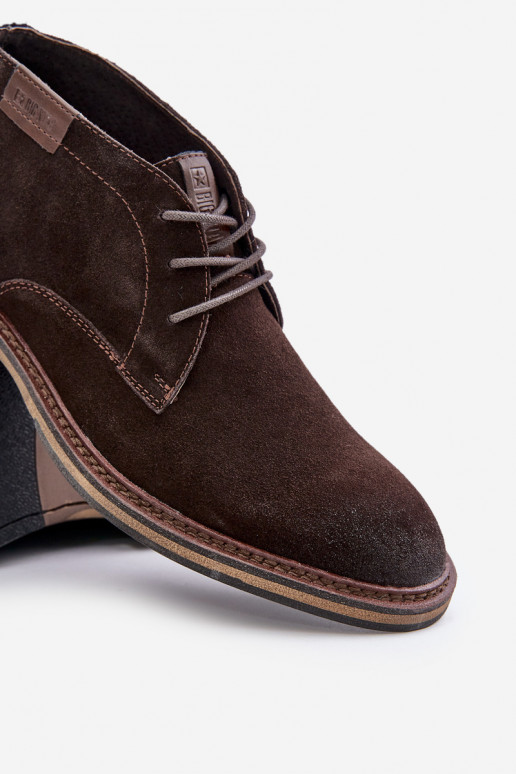 Suede schoenen Het heeftnnen met veters Big Star OO174145 donker bruin Suede schoenen Het heeftnnen met veters Big Star OO174145 donker bruin