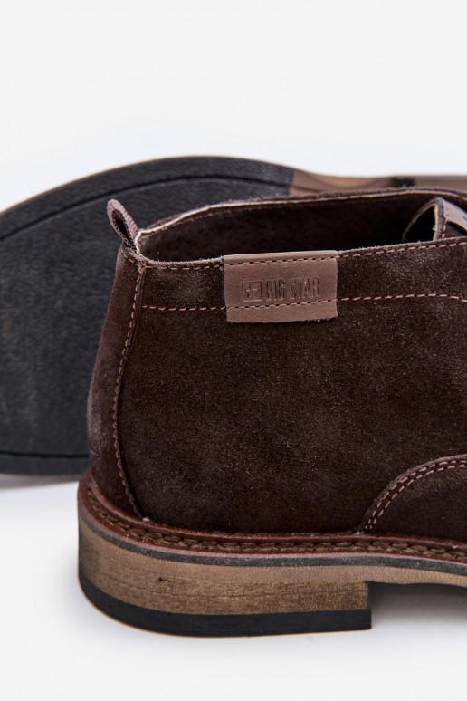 Suede schoenen Het heeftnnen met veters Big Star OO174145 donker bruin Suede schoenen Het heeftnnen met veters Big Star OO174145 donker bruin