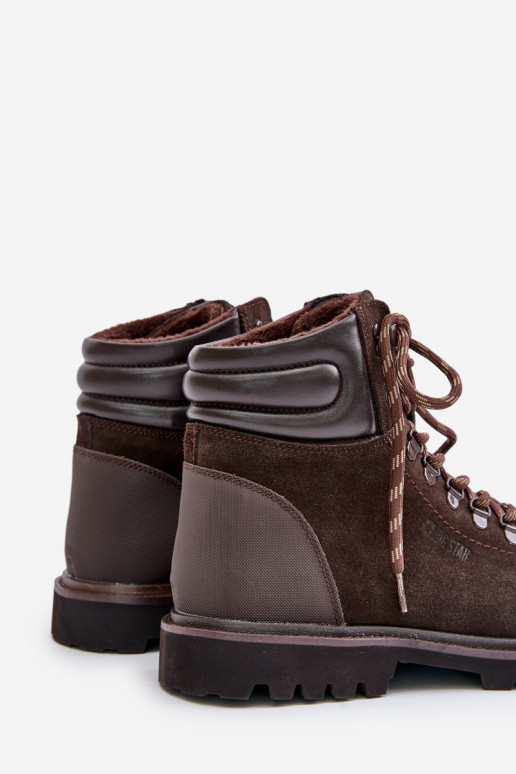 van suède opInarmen Laarzen schoenen Het heeftnnen Big Star OO174644 Hi-Poly System bruine kleur van suède opInarmen Laarzen schoenen Het heeftnnen Big Star OO174644 Hi-Poly System bruine kleur